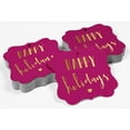 thumbnail image 4 of Inkdotpot Real Gold Foil Happy Holiday Tags Favor Bracket Shape Hang Pack Of 100 Paper Tags, 4 of 7