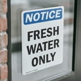 thumbnail image 4 of (2 Pack) Fresh Water Only OSHA Notice Sign 5 Inch X 3.5 Inch Vinyl Label Decal Sticker Weather Resistant, UV Protected for Workplace, Business, and Construction Site, Made in the USA, 4 of 7