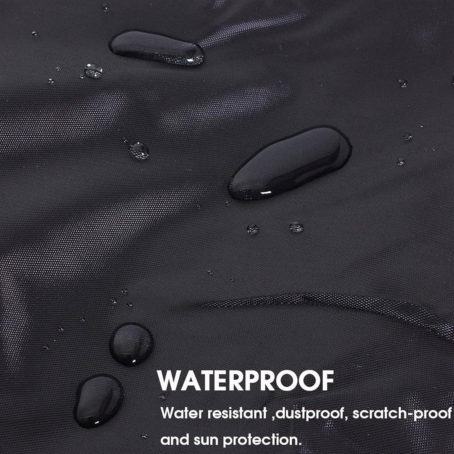 Waterproof Boat Cover, 17-19ft Trailerable Boat Cover, Heavy Duty 210D Oxford Mooring Cover for V-Hull Boat with 5 Straps,19.7 x 9.8 ft
