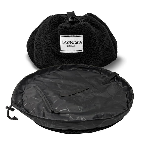 Organizador de bolsas de cosméticos y maquillaje Lay-n-Go Cosmo 20 cm, color negro