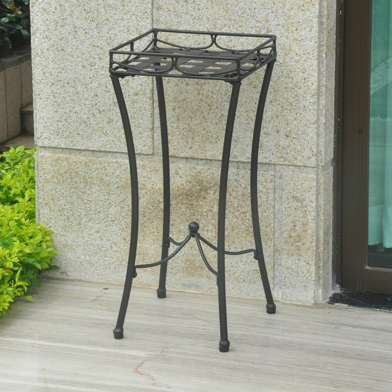 International Caravan Santa Fe Iron Nailhead Square Plant Stand International Caravan Santa Fe Iron Nailhead Square Plant Stand