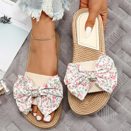 

Akiihool Dressy Flip Flops for Women Flip Flops for Women Casual Flat Yoga Womens Sandals Ladies Beach Sandals with Indoor & Outdoor (Beige 7.5)