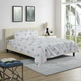 thumbnail image 2 of Sleepdown 100% Cotton Flannel Sheets Twin Size Bed Sheets Set with Deep Pockets, Brushed Flannel with Elastic Fitted Sheet Set, Soft & Cozy Sheets - 3 Piece Bedding and Pillowcase set, Blue Floral, 2 of 8
