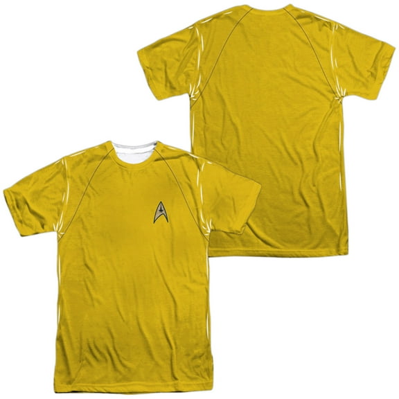 Star Trek Tos Command Uniform Unisex Adult Sublimated Costume T Shirt (Front/Back), X-Large Multicolor