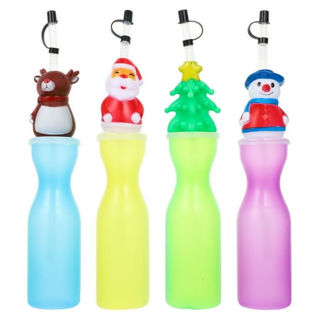 

Hemoton 4pcs Portable Bottles Beverage Bottles Portable Drinking Kettles Christmas Decor
