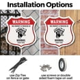 thumbnail image 3 of Warning This Property is Protected by Boerboel 12 inch X 12 inch Shield Shaped Commercial Grade Plastic Sign Weather Resistant Made in the USA, 3 of 6