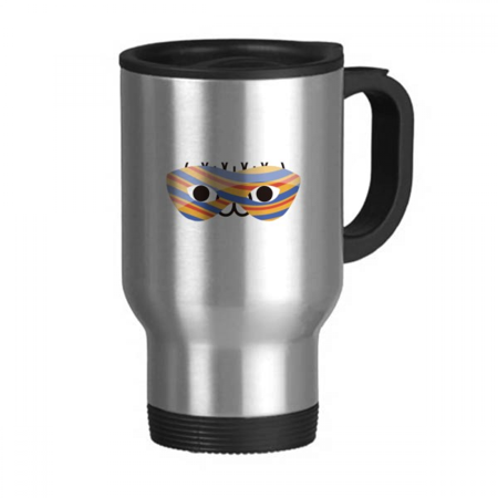 

Lovely Face Festival Party Expression Travel Mug Flip Lid Stainless Steel Cup Car Tumbler Thermos
