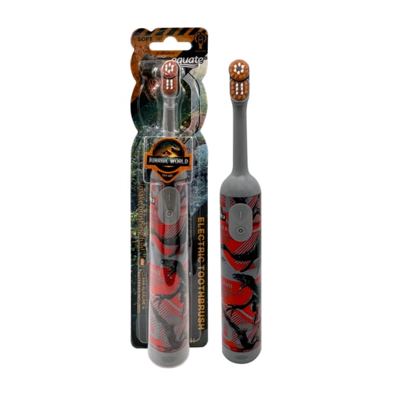 Equate Kids Jurassic World Battery-Powered Oscillating Electric Toothbrush, Soft Bristles