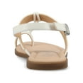 thumbnail image 3 of Journee Womens Gerra T-Strap Toe Ring Flat Sandals, 3 of 9
