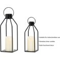 thumbnail image 5 of HPC Decor Modern Farmhouse Lantern Decor- Black Metal Lanterns Candle for Christmas- Lanterns Decorative w/Timer Flickering Candles, 5 of 5