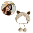 thumbnail image 3 of Fox Hat for Cat Beanies Knitted Winter Kitty Hat Solid Hip-Hop Skullies Hat Cap Accessory Gifts Warm Winter Lovely Chris, 3 of 14