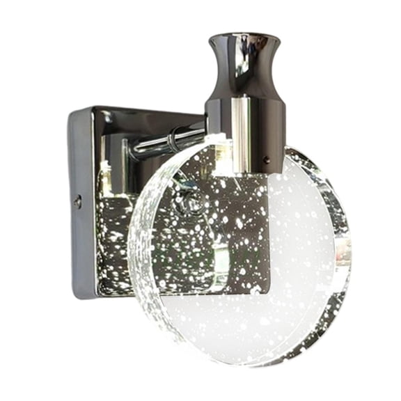 Lámpara de pared creativa, aplique de pared, iluminación LED, montaje en pared, cristal interior para escalera, sala de estar, pasillo, dormitorio, decoración Plata S