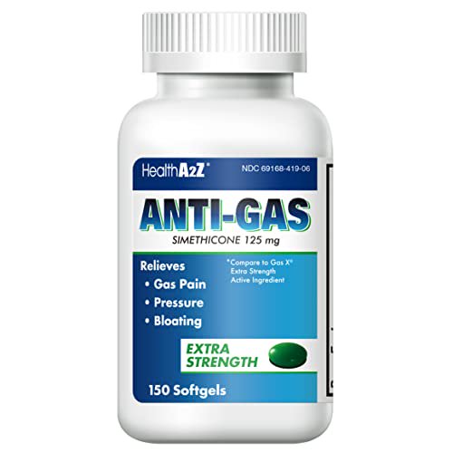 HealthA2Z Gas Relief 150 Counts Simethicone 125mg Softgel Extra