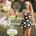 thumbnail image 7 of KEIAHUAN Daisy Print Women Golf Dress with Built in Shorts 2 Piece Set Golf Outfits with Pocket with Stretchy Backless Tennis Dres Quick Dry Spaghetti Strap Athletic Dresses Medium, 7 of 7