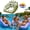 Green, variant on Inflatable Pool Lounge Chair, 3-in-1 Inflatable Pool Lounge Chair, U-Shaped Inflatable Pool Float with Cup Holder