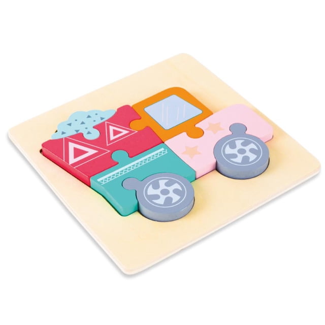 Tablero De Rompecabezas Para Niños, Juguetes Educativos De Madera Con Revestimiento Impermeable, Juguete De Rompecabezas De Madera 3D Para Bebés De 2 A 5 Años Inevent FN007033-06