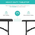 thumbnail image 3 of YEXJ 6ft Plastic Folding Table, Indoor Outdoor Heavy Duty Portable w/Handle, Lock for Picnic, Party, Camping-Black-6ft, 3 of 9