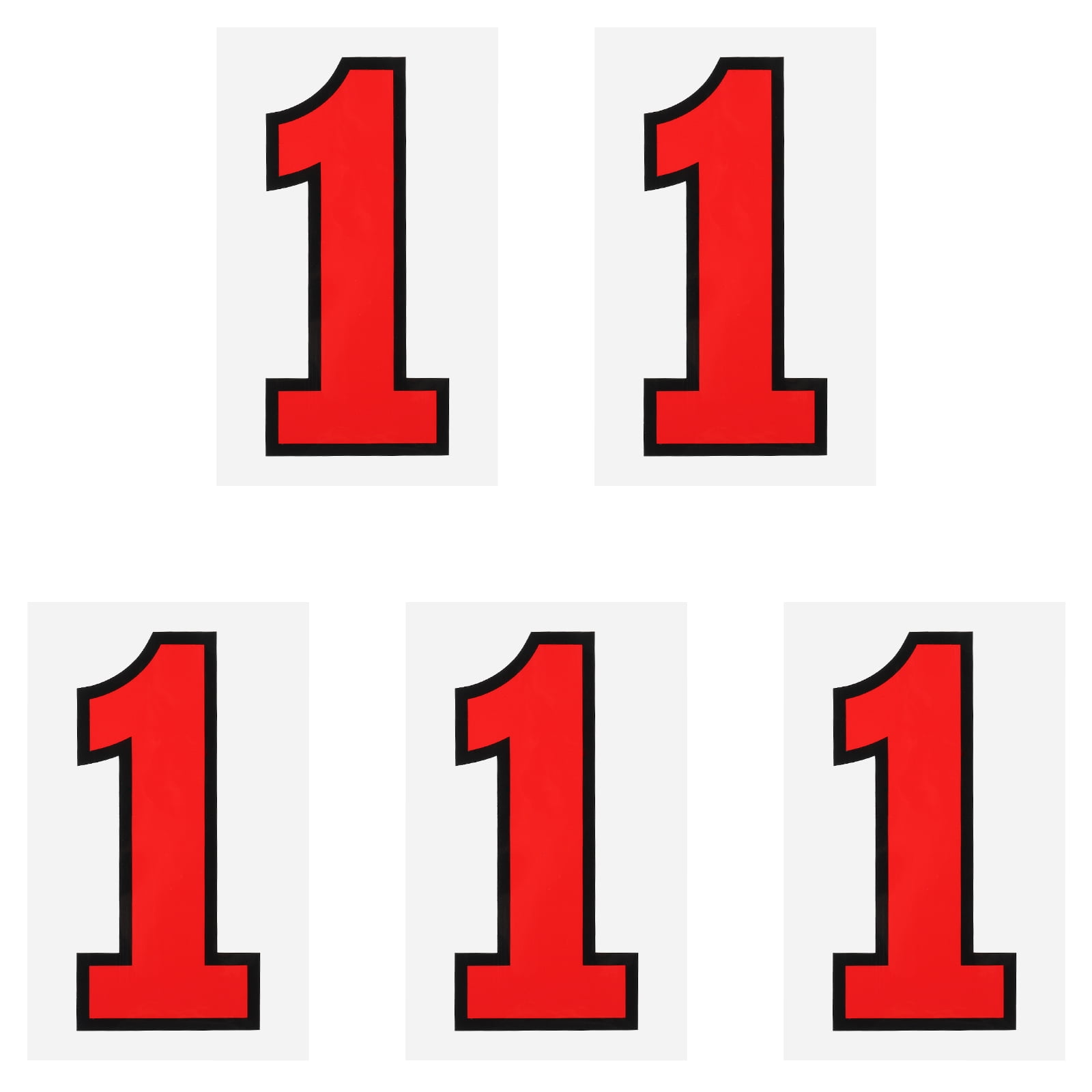 Uxcell Iron on Number 1 Heat Transfer 8" Dark Red Single Number 5 Pack