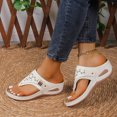 thumbnail image 5 of Womens Sandals Comfortable Spring Summer New Clip-toe Beach Flower Hollow-out Wedges Casual Slippers, 5 of 6