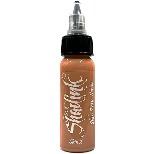 Shadink Tattoo Ink Professional Skin Tone Tattooing Inks for Color Portrait, Black & Gray Style (Skin Tone #2)
