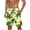 Green1, variant on KIHOUT Men's Tropical Palm Tree Beach Landscape Print Quick Dry Beach Shorts Elastic Waist Drawstring 4-Way Stretch Polyester Swim Trunks with Pockets