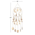 thumbnail image 4 of DecMode 42" Gold Mango Wood Indoor Outdoor Sun and Moon Windchime with Tassels, 4 of 10
