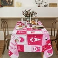 thumbnail image 5 of Valentines Tablecloth,Valentine''s Day Tablecloth for Rectangle Tables 60 x 84,Perfect for Kitchen Dinner,Valentine''s Day Date Restaurant Decoration,Holiday Dining Room Table Cloth, 5 of 5