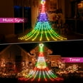 thumbnail image 6 of 16.5 FT 245 LED Outdoor Smart Star Waterfall Lights App Control Color Changing Patriotic String Lights 74 Modes DIY Music Sync Timer Waterproof Fairy Lights for Independence Day 4th of July, 6 of 9