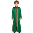 thumbnail image 1 of Riismen Robe de Prière Islamique à Manches Longues avec Broderie Dorée pour Garçons, Vert Foncé 8, 1 of 5