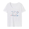 thumbnail image 1 of Camiseta para mujer, disfraz de recuerdo de verano, ropa deportiva, cuello redondo, camiseta para viaje M, 1 of 7