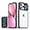 Blue, variant on for iPhone Case,[Compatible with MagSafe] Transparent Crystal Slim with Slide Camera Lens Bumper Protection Cover Clear Soft Shockproof Cover Phone Case (Pink,iPhone 12 Pro)