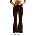 thumbnail image 6 of Maplenight Womens Flare Yoga Pants High Waisted Stretchy Soft Bootcut Pants with Pockets Athletic Workout Jogging Gym Active Pants, 6 of 8