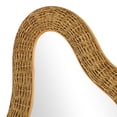 thumbnail image 5 of DecMode 28" x 52" Brown Handmade Woven Oval Abstract Wall Mirror, 5 of 9