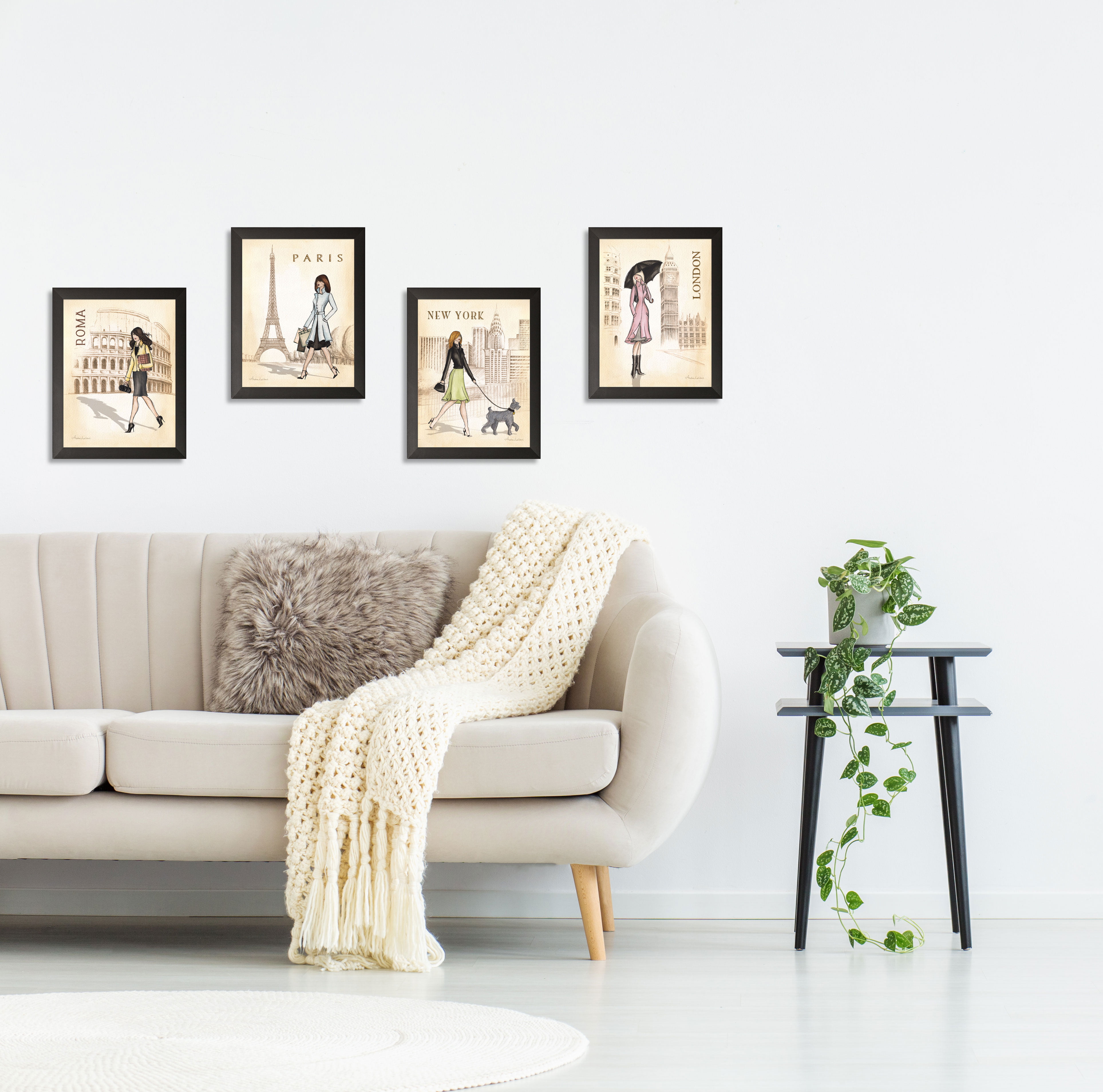 Dekoration Fashion Vogue Inspired Wall Print Wall Art Home Decor Back &  White Poster Möbel & Wohnen LA2548437