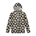 thumbnail image 3 of Sudadera con capucha con estampado 3D de flores de margaritas para hombres y mujeres, sudadera con capucha de manga larga de gran tamaño para primavera y otoño, camisetas informales, 3 of 4