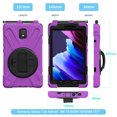 thumbnail image 7 of XYX Case for Samsung Galaxy Tab Active3 8.0 inch SM-T575 with 360 Degree Rotating, Hand Strap, Shoulder Strap, Purple, 7 of 7
