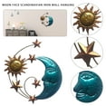 thumbnail image 4 of Yucurem Sun Moon Star Face Wall Hanging Sculpture Outdoor Metal Wall Art Modern Ornament (A), 4 of 8