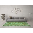 thumbnail image 3 of Ahgly Company Machine Washable Indoor Square Persian Turquoise Blue Traditional Area Rugs, 6' Square, 3 of 4