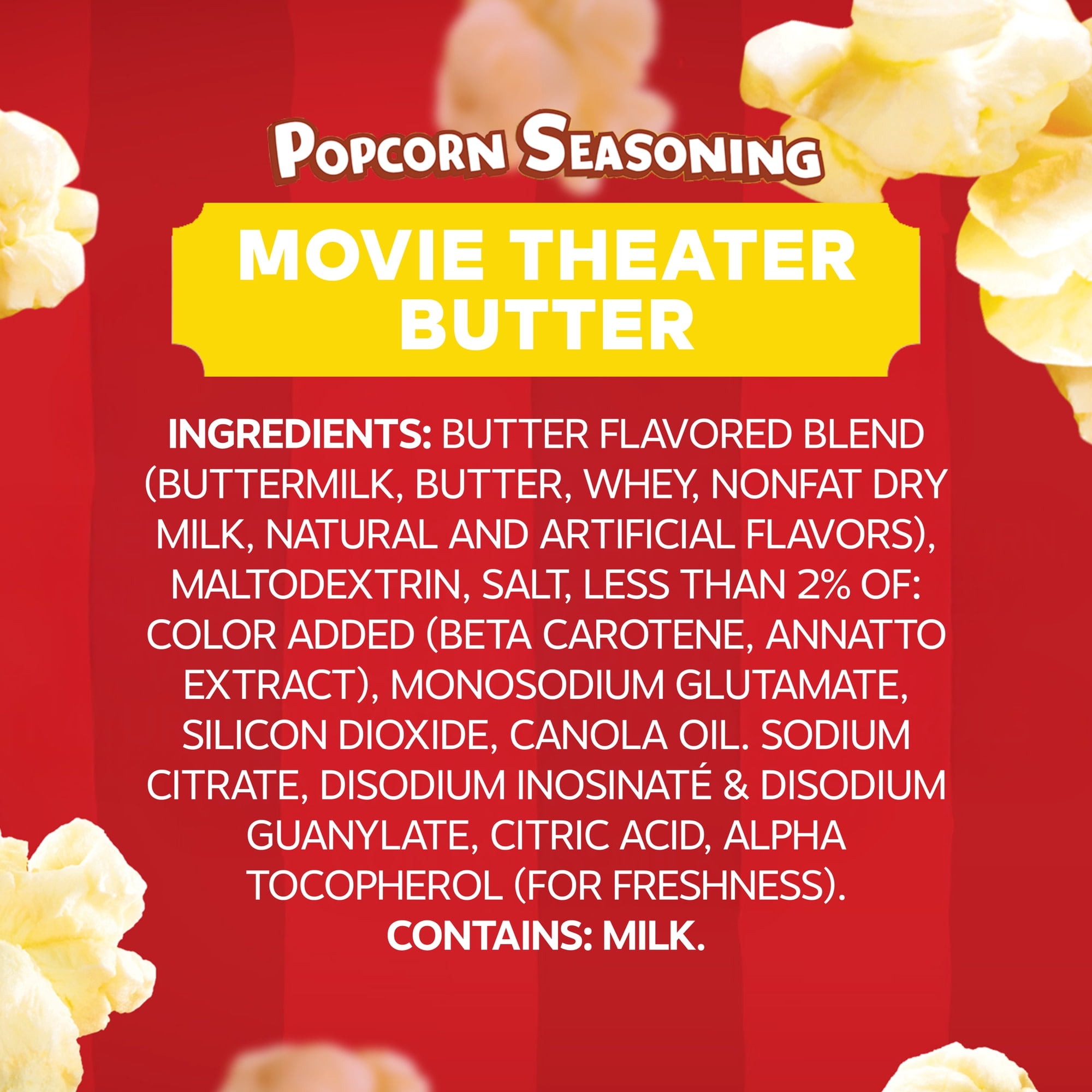 (4 pack) Orville Redenbacher's Movie Theater Butter Popcorn Seasoning, 2.4 oz