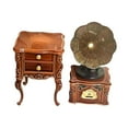 thumbnail image 2 of Kokiya Dollhouse Miniature Gramophone 1:12 Scale with Cabinet for Photography Props, 2 of 9