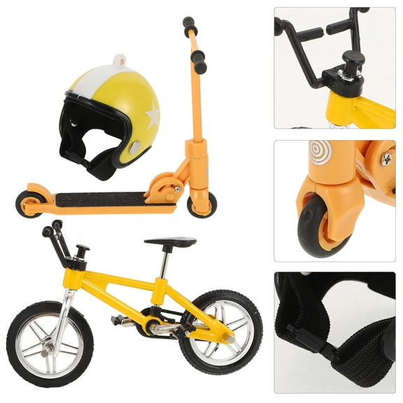 LOLIPPYY Dollhouse Sports Accessories Dollhouse Scooter Yellow Plastic 1 Set