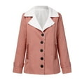thumbnail image 2 of Womens Fluffy Long Sleeve Button Down Coat Casual Jacket Winter Warm Outerwear, 2 of 2