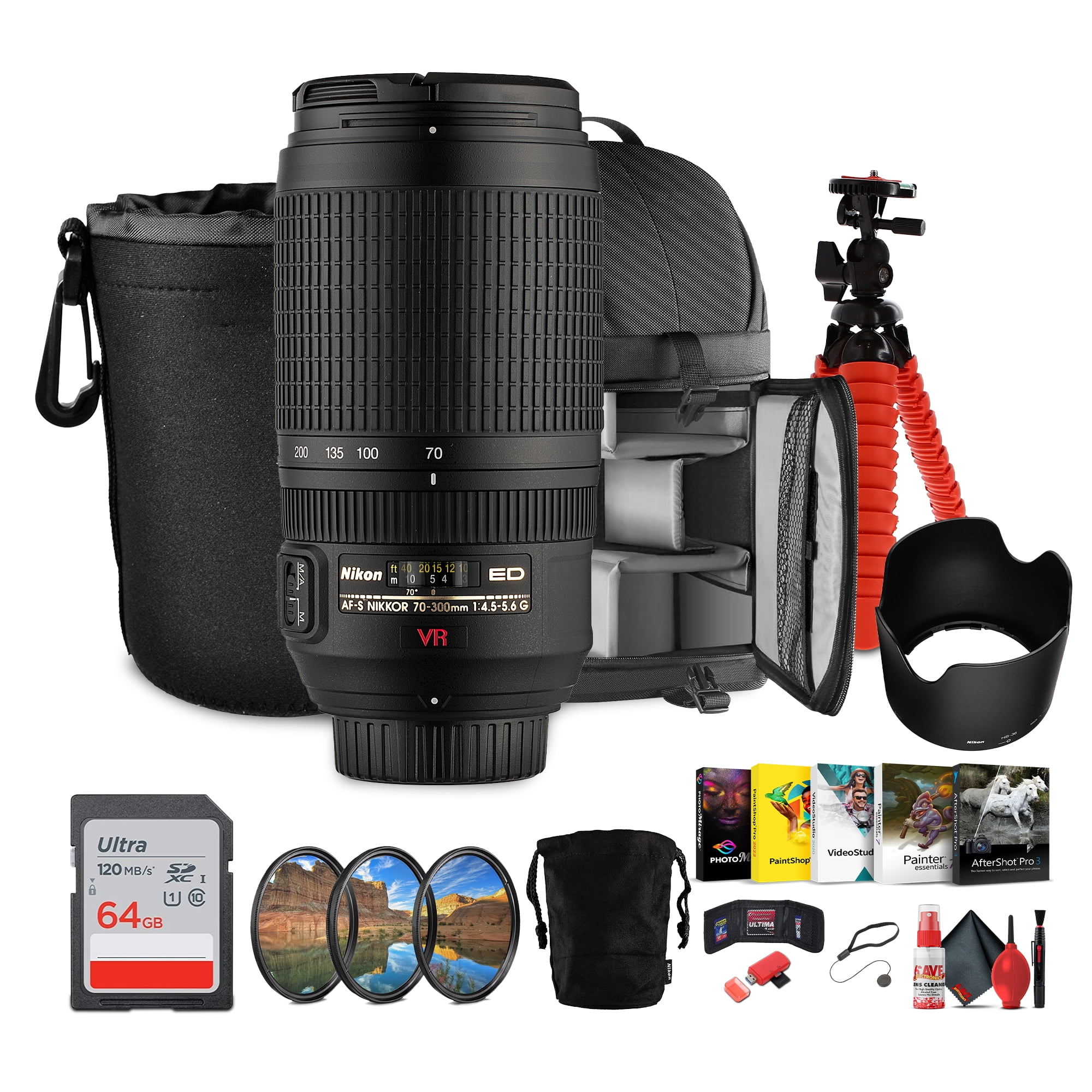 Nikon NIKKOR*ED 300mm F4.5 Filter, Box, Pouch