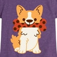 thumbnail image 3 of Instant Message - Corgi With Bone - Toddler And Youth Girls Short Sleeve Graphic T-Shirt, 3 of 6
