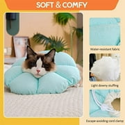 Avont Cat Cone Collar Soft, Adjustable Recovery E Collar Alternative for Cats Kittens Puppies, Elizabethan Neck Cone of Shame to Prevent Licking Biting After Surgery Protect Wounds -Blue(S)
