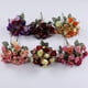 thumbnail image 5 of Inteprter Flores artificiales, tela de seda rosa, diamantes de imitación, ramo falso, decoración Floral DIY, centros de de cumpleaños para el Decoración del hogar Naranja, 5 of 6