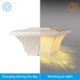 thumbnail image 2 of 2 Pack Solar Post Lights Outdoor, LED Deck Fence Cap Light for 4x4 5x5 6x6 Posts Patio Garden Decoration Warm Lighting, 2 of 8