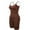 1 PCS - Coffee, variant on Cinvik Bodysuit Short Shapewear Women Thigh Slimmer Round Neck Spaghetti Strap 1PCS Polyamide 1XL