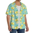 thumbnail image 2 of Kdxio Men'S Hawaiian Shirt For Men Short Sleeve Shirt Yellow Lemon Summer Casual Holiday Beach Button Down T-Shirts, 2 of 5
