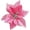 Pink, variant on 12 Pcs Christmas Poinsettia Christmas Tree Flowers Glitter Faux Flowers Decoration Artificial Poinsettia Ornaments - Gold
